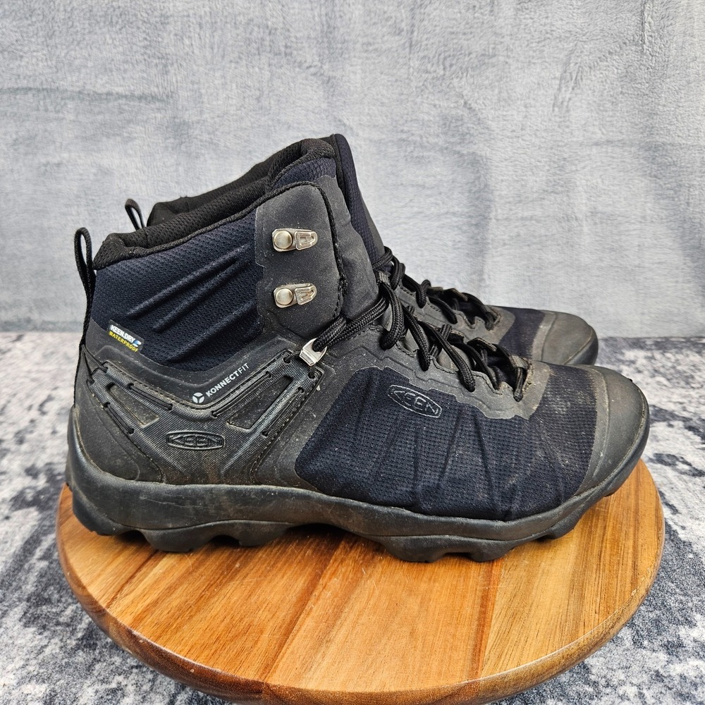 Keen Venture Mid Waterproof Hiking Boot KonnectFit Mens 10.5 Black 1021168